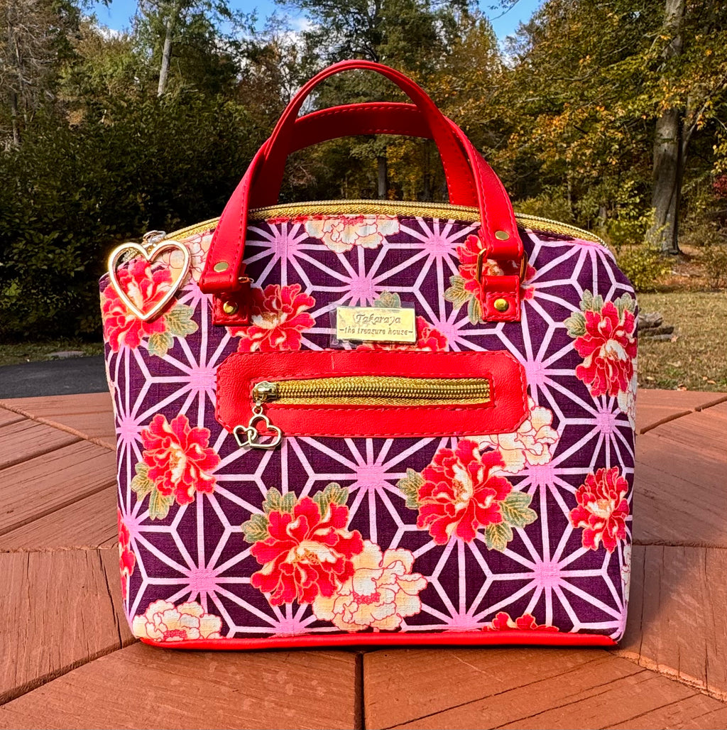 Red flowers with purple