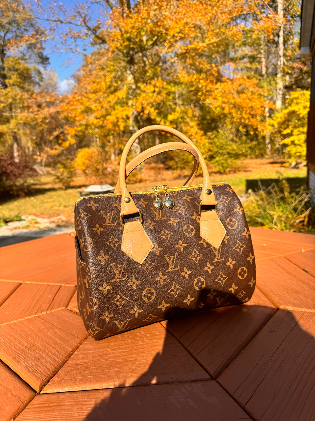 LV inspired barrel bag