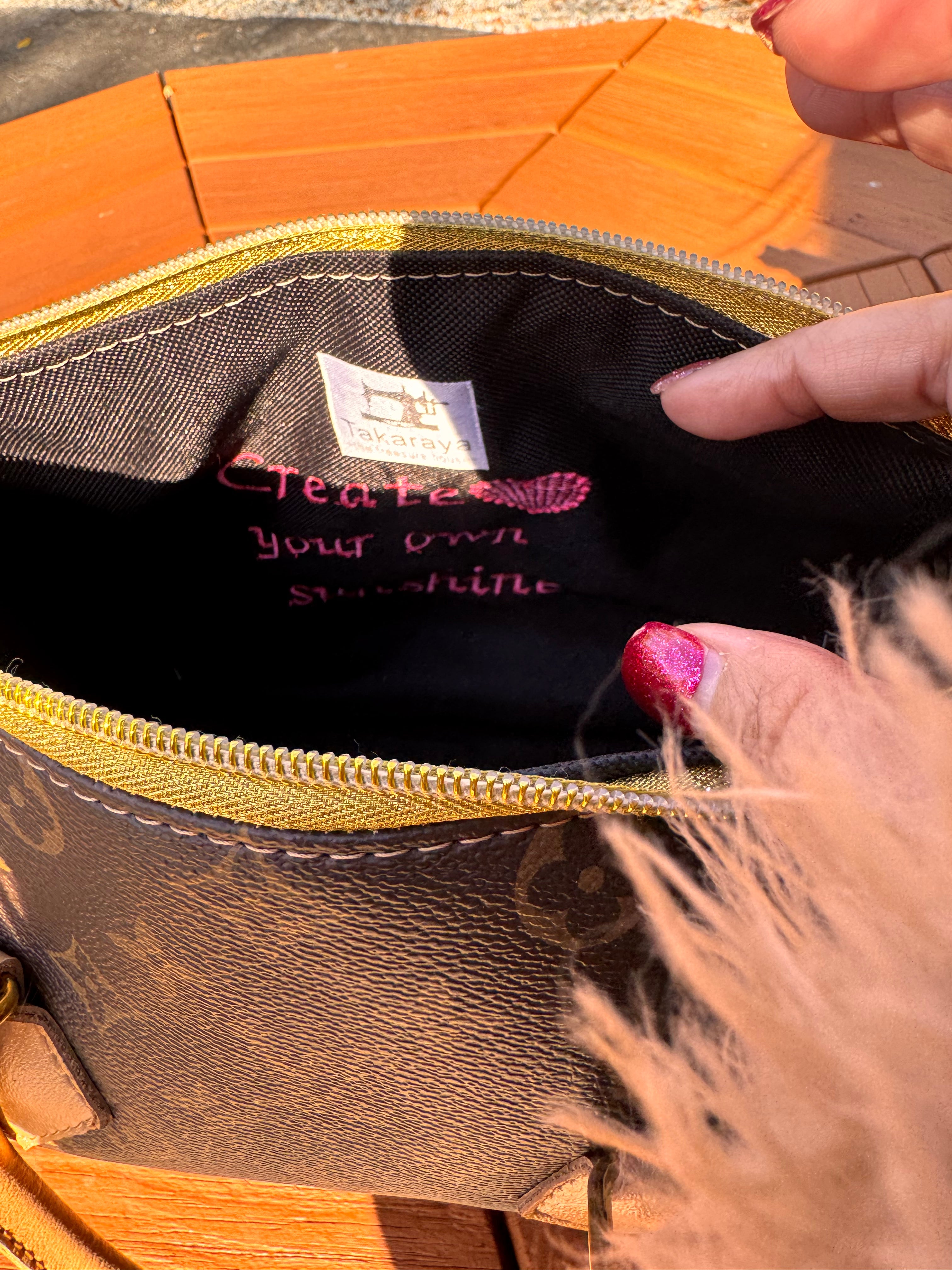 LV inspired barrel bag