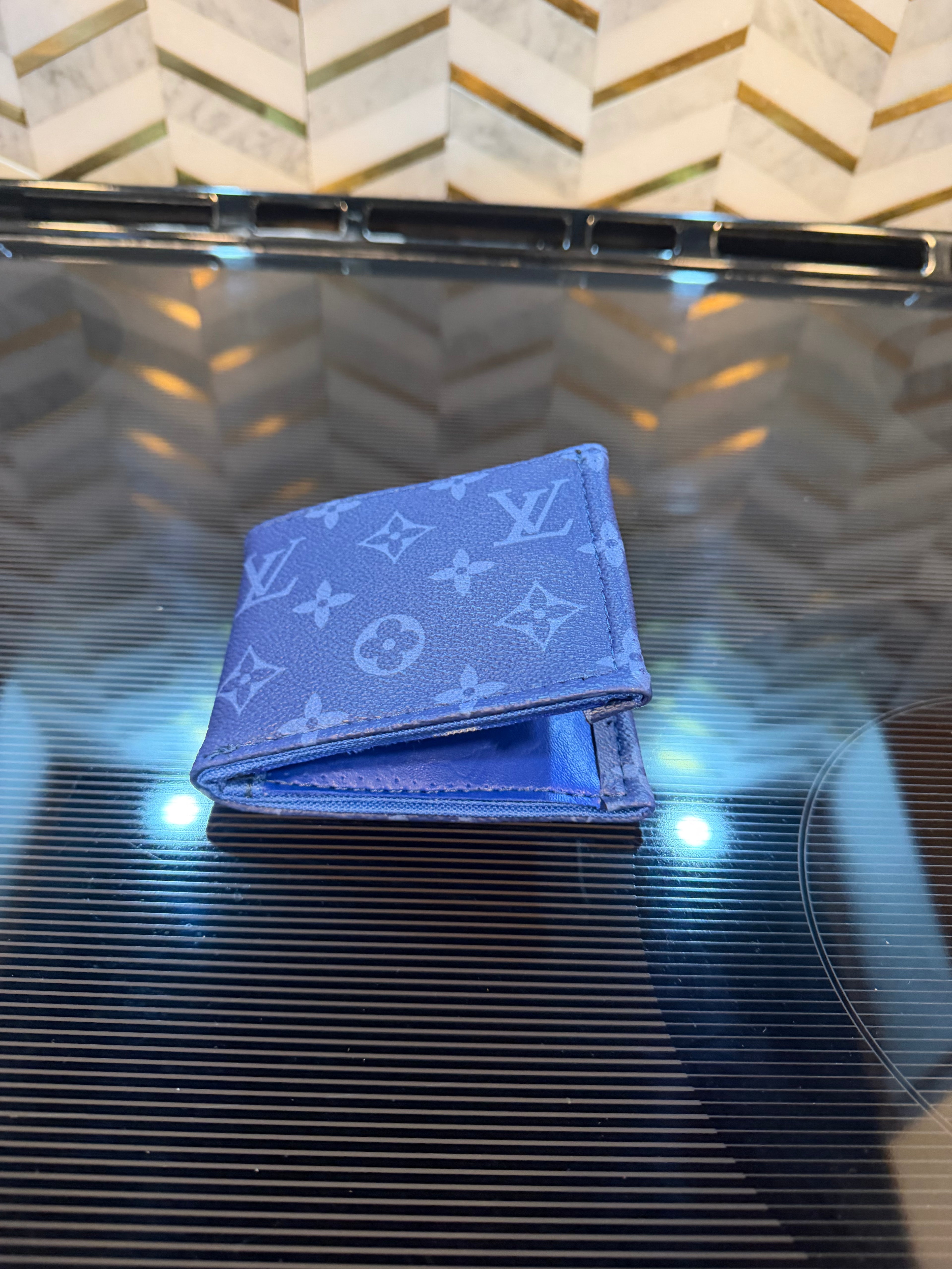 Blue LV inspired Men’s Wallet