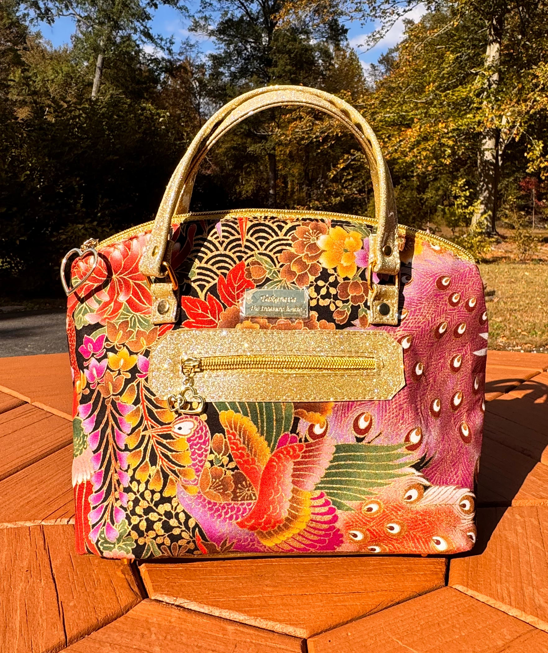 Gorgeous peacock tote