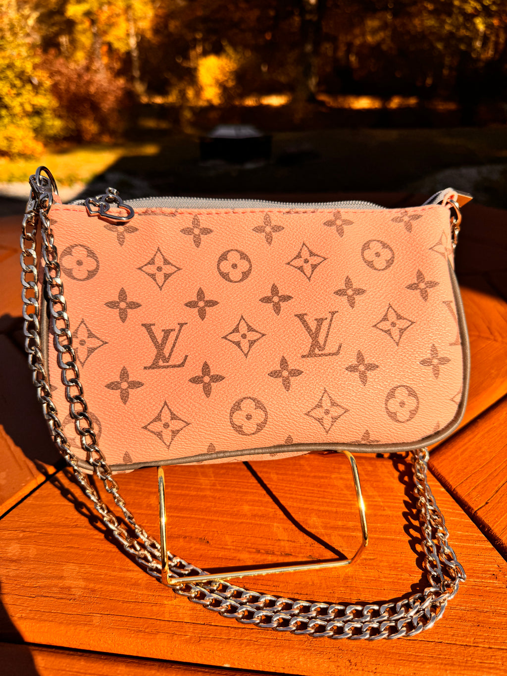 Pink LV inspired crossbody